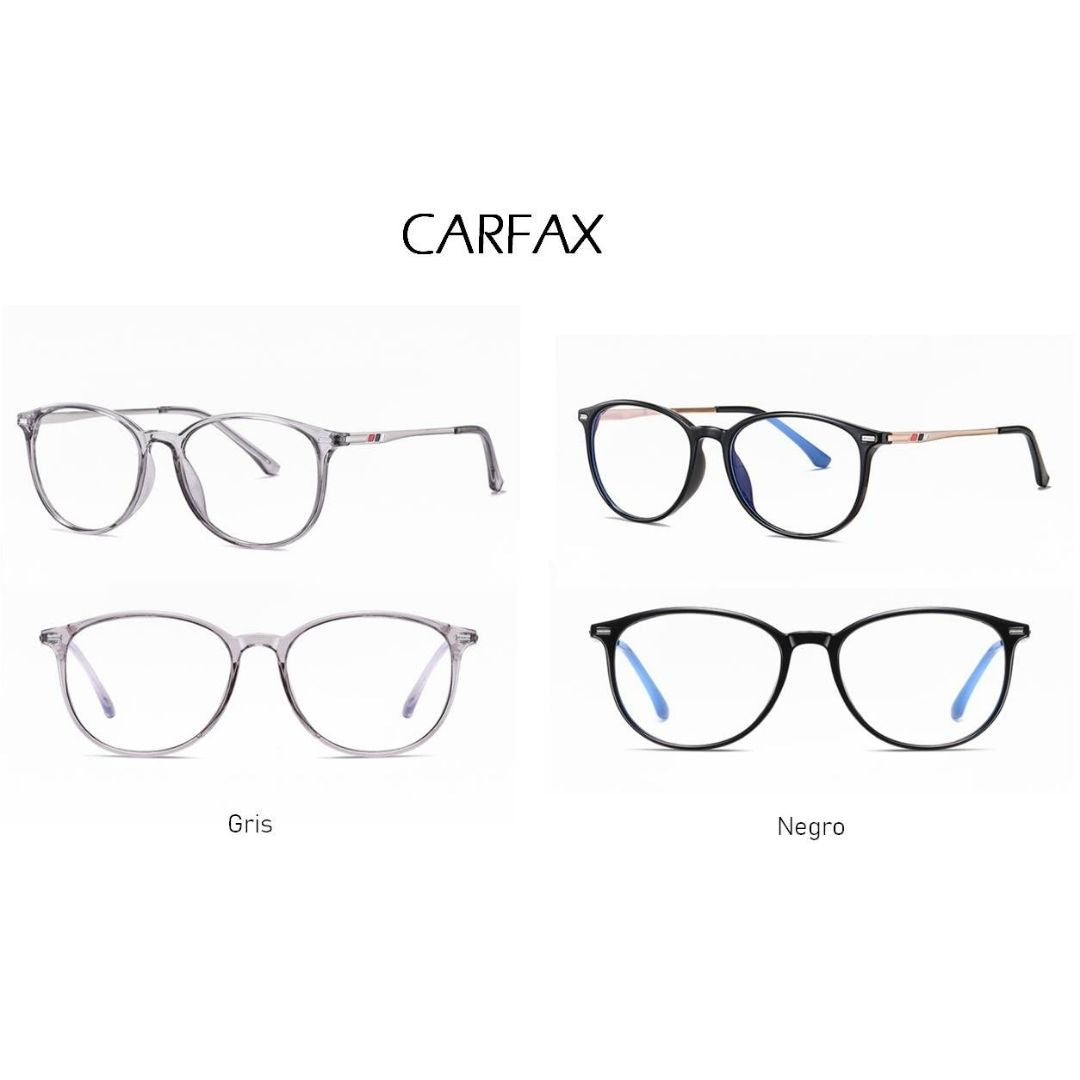 Carfax - Lentes anti luz azul para hombre, con filtro azul para computadora. Virago Lentes.