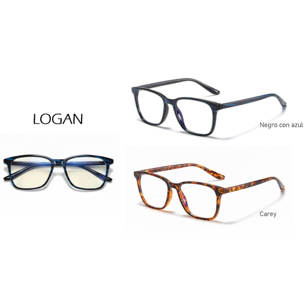 Logan Carey - Lentes anti luz azul para hombre, con filtro azul para computadora.