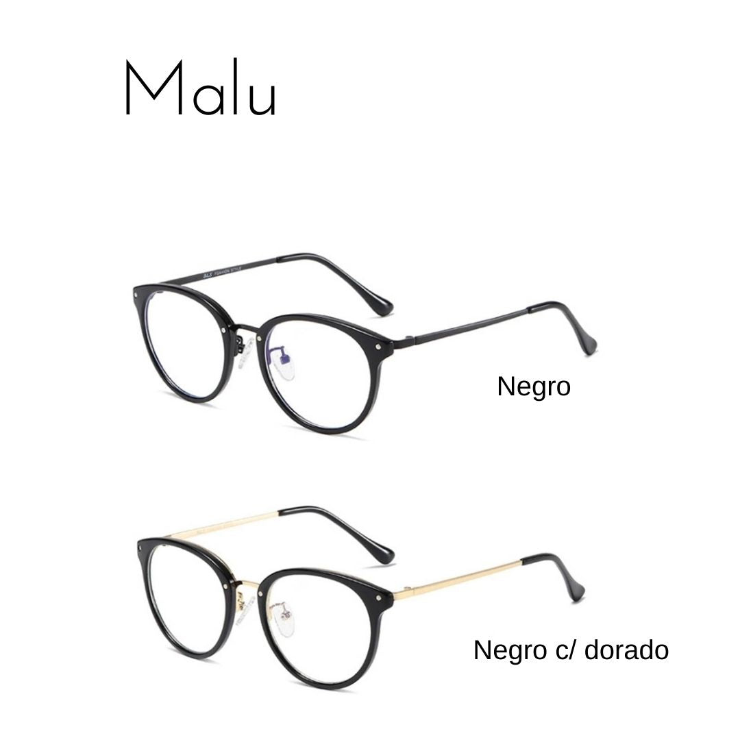 Malu - Lentes anti luz azul para dama, con filtro azul para computadora - Virago Lentes.