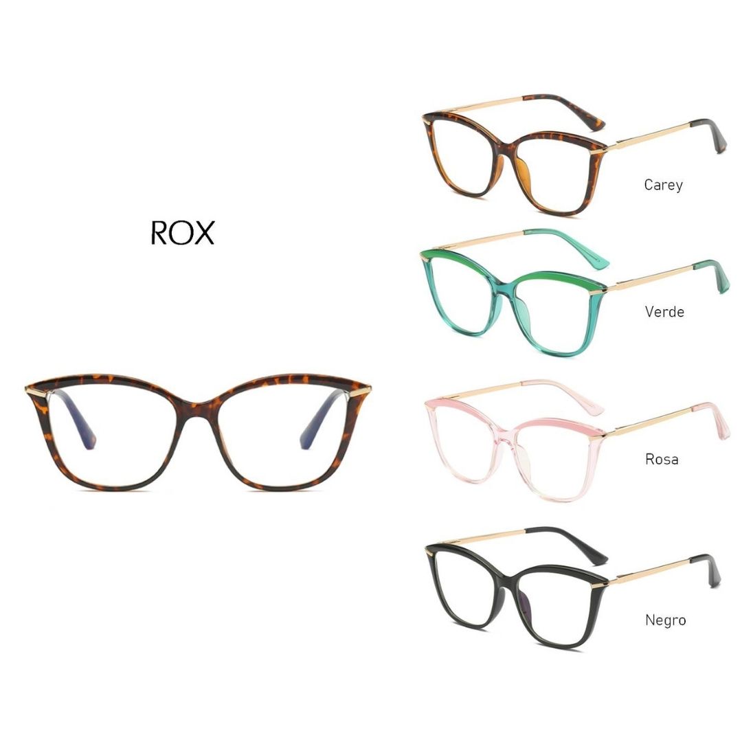 Rox - Lentes anti luz azul para dama, con filtro azul para computadora - Virago Lentes.